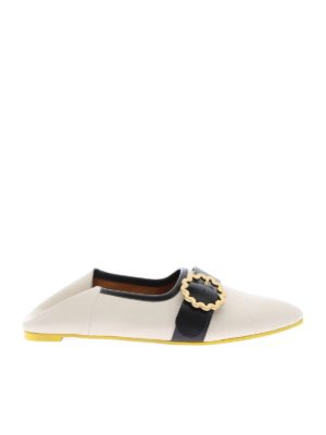 SEE BY CHLOE': flat shoes - Mules flats in cream white leather