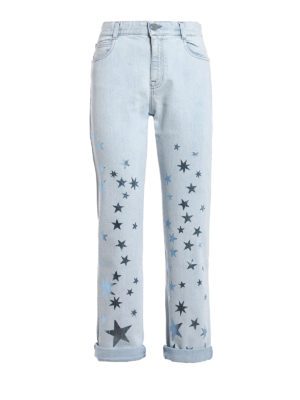 STELLA McCARTNEY: Boyfriend - Jeans boyfriend con stampa stelle