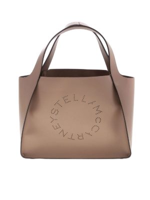STELLA McCARTNEY: shoulder bags - Stella Logo Tote bag in dove grey color