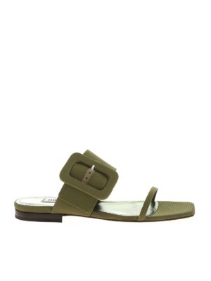 The Attico: sandals - Buckle sandals in green
