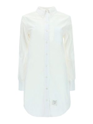 THOM BROWNE: short dresses - Cotton shirt dress