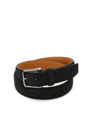 Belts Emporio Armani - Blue grained leather reversible belt -  Y4S195YLO8J88256