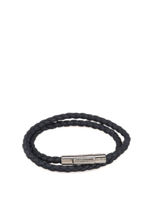 TOD'S: Bracelets & Bangles - MyColors dark blue leather bracelet