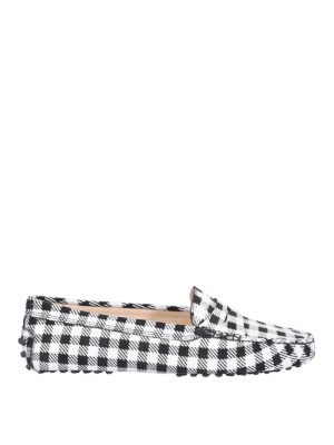TOD'S: Loafers & Slippers - Vichy print loafers