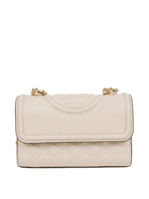 TORY BURCH: cross body bags - Small quilted leather Fleming bag