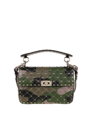 VALENTINO GARAVANI: shoulder bags - Rockstud Spike camouflage bag