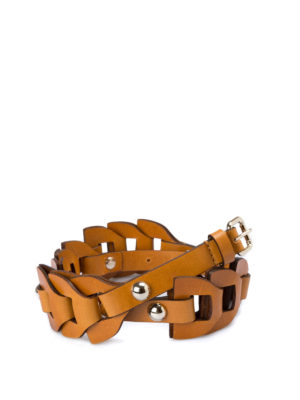 VALENTINO RED: belts - Threads leather belt