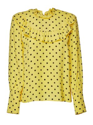 VALENTINO RED: blouses - Polka dots blouse in yellow and black