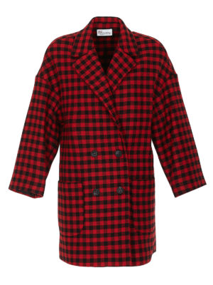 VALENTINO RED: cappotti corti - Cappotto in misto lana Vichy