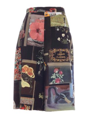 Vivetta: casual trousers - Printed multicolor crop pants