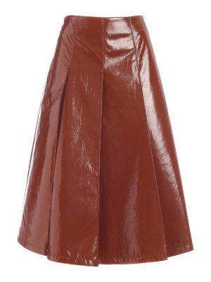 Vivetta: leather skirts - Pleated skirt