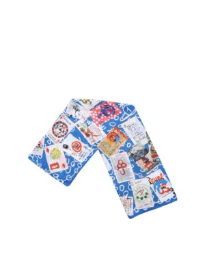 VIVIENNE WESTWOOD: sciarpe e foulard - Foulard Playing Cards blu