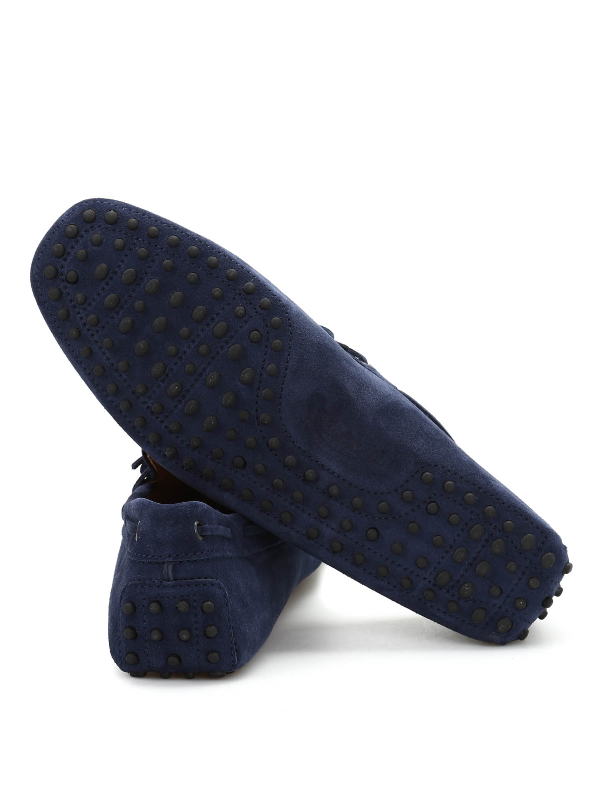Shop Tod's New Laccetto Driving Shoe In Azul Oscuro