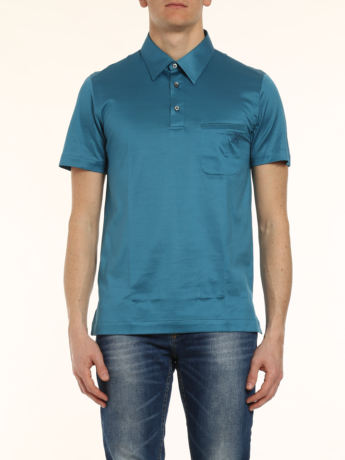 Polos Brioni - Polo Azul Para Hombre - UJF111PZ6000102 | THEBS [iKRIX]