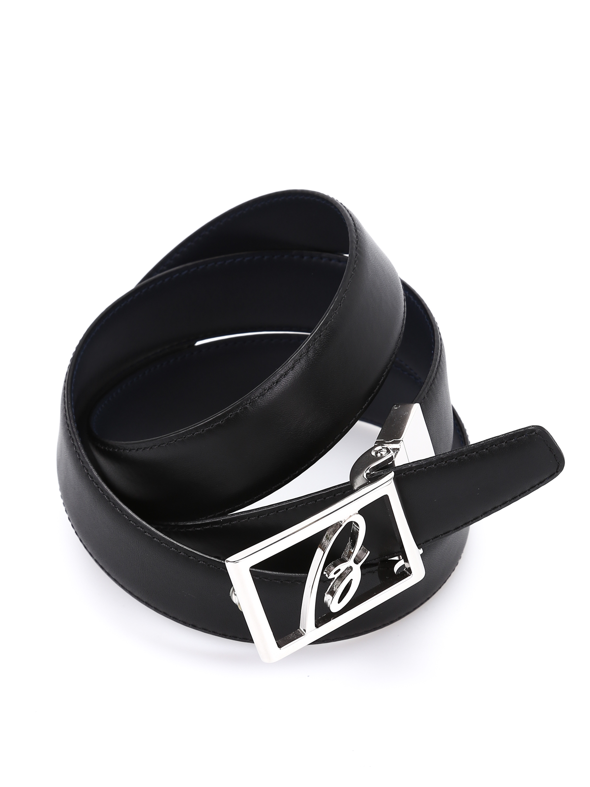 ベルト Brioni - Leather belt with logo buckle - OBK50LPZ7112100