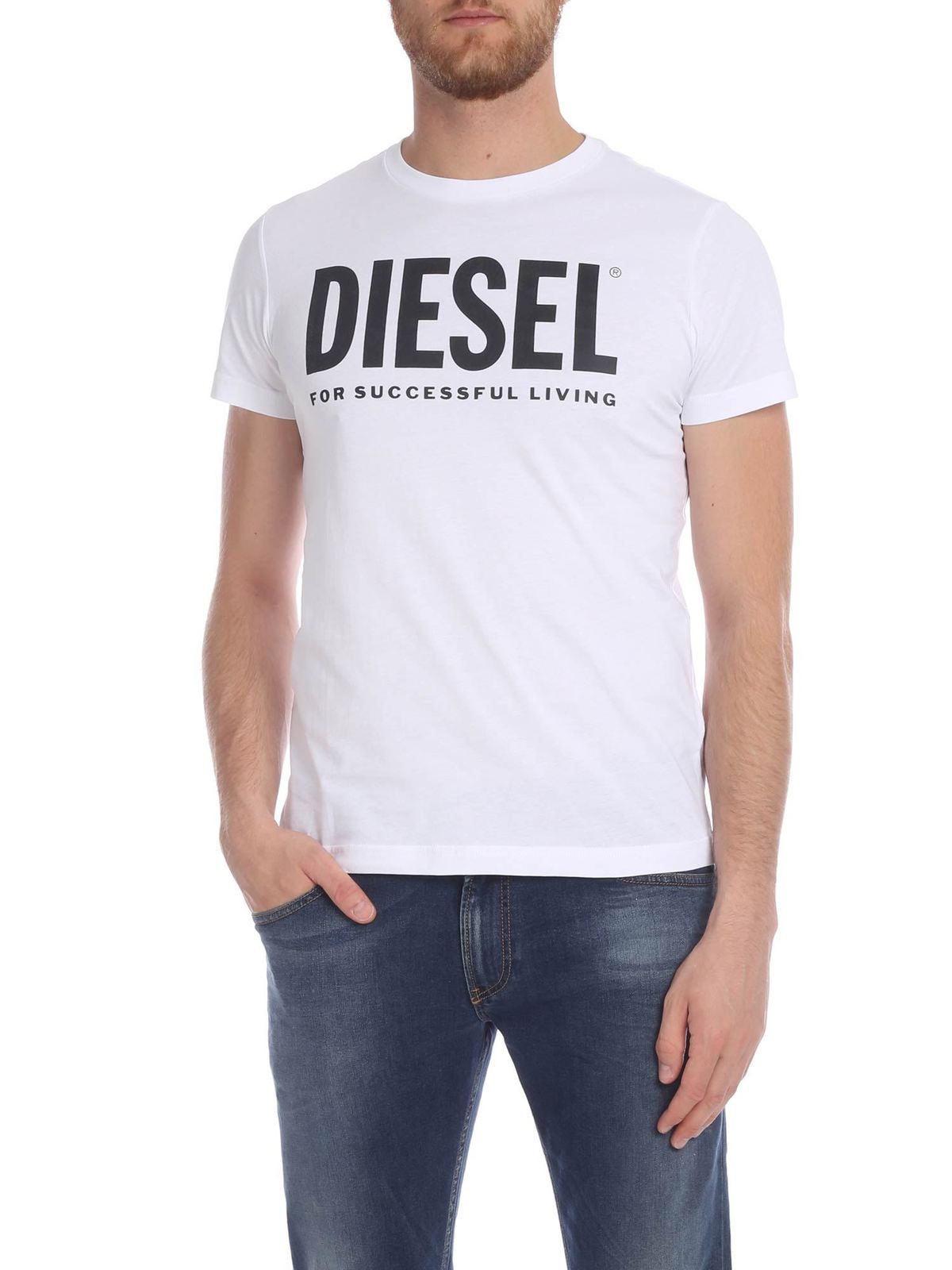 Ewell Addiction overflade T-shirts Diesel - Diego T-shirt in white - 00SXED0AAXJ100