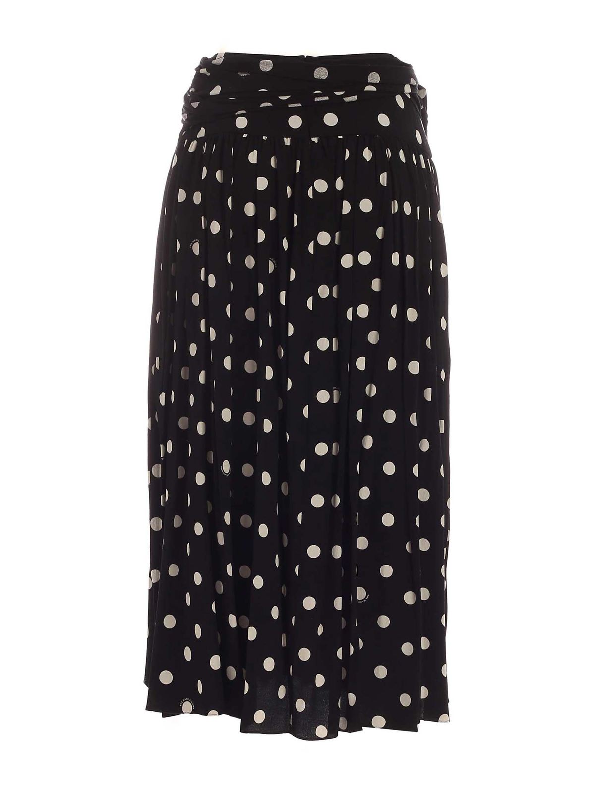 Shop Marc Jacobs Skirt With White Polka Dots In Black In Negro