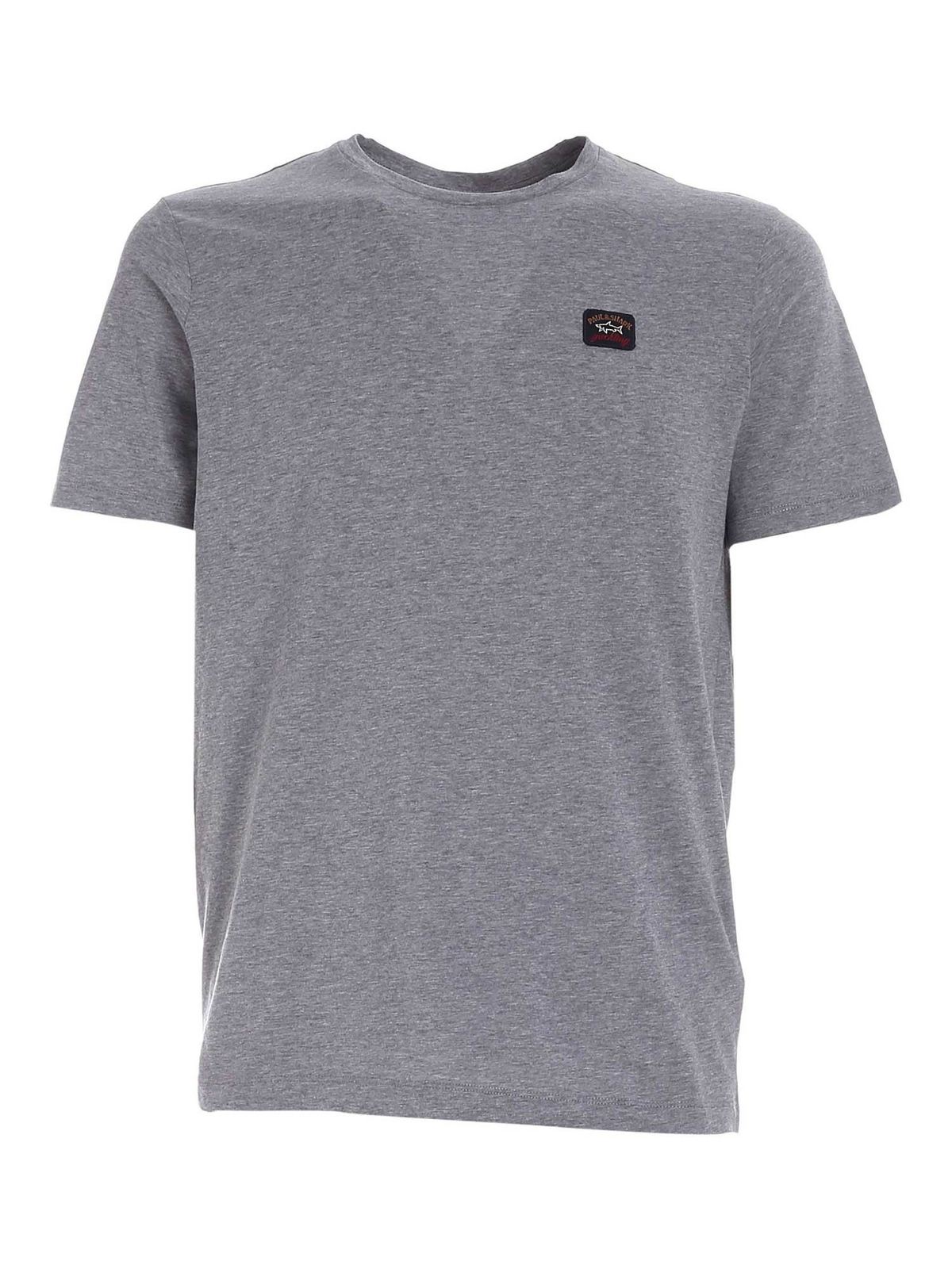 Paul & Shark Logo Detail T-shirt In Grey