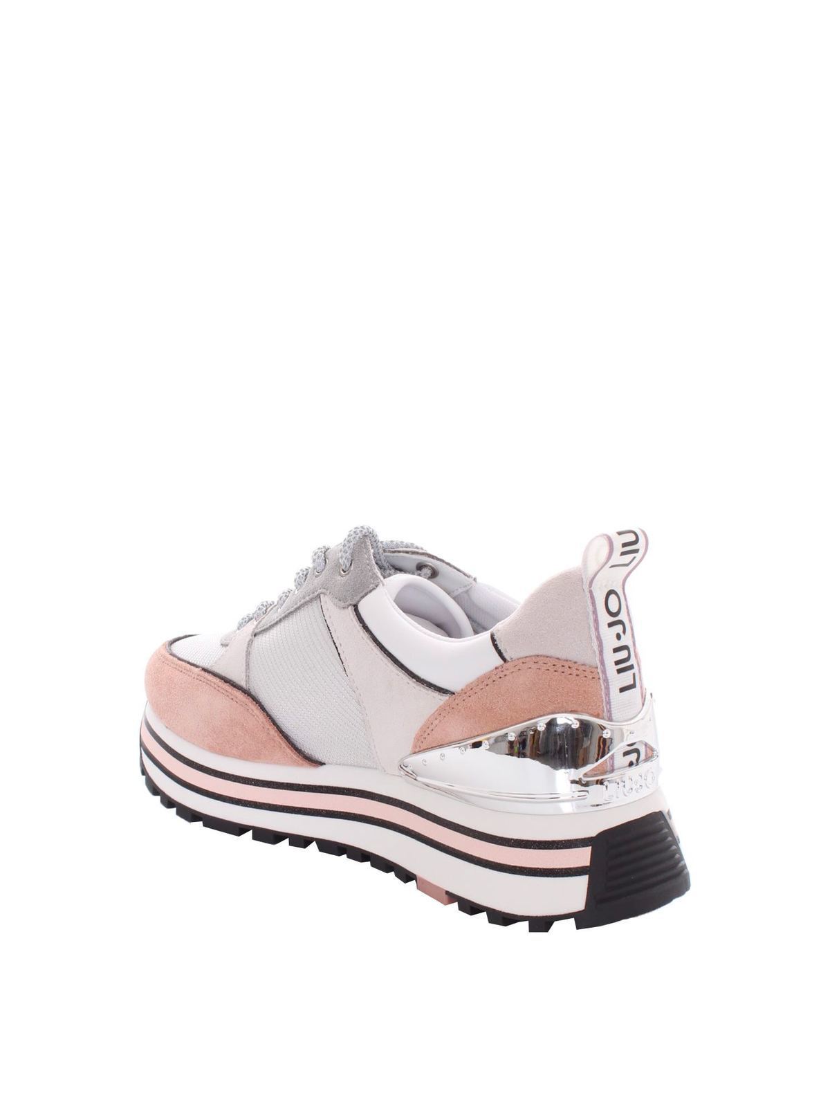 oorlog wiel Opa Trainers Liu Jo - Suede logo sneakers in pink and white - BA1063PX13901111