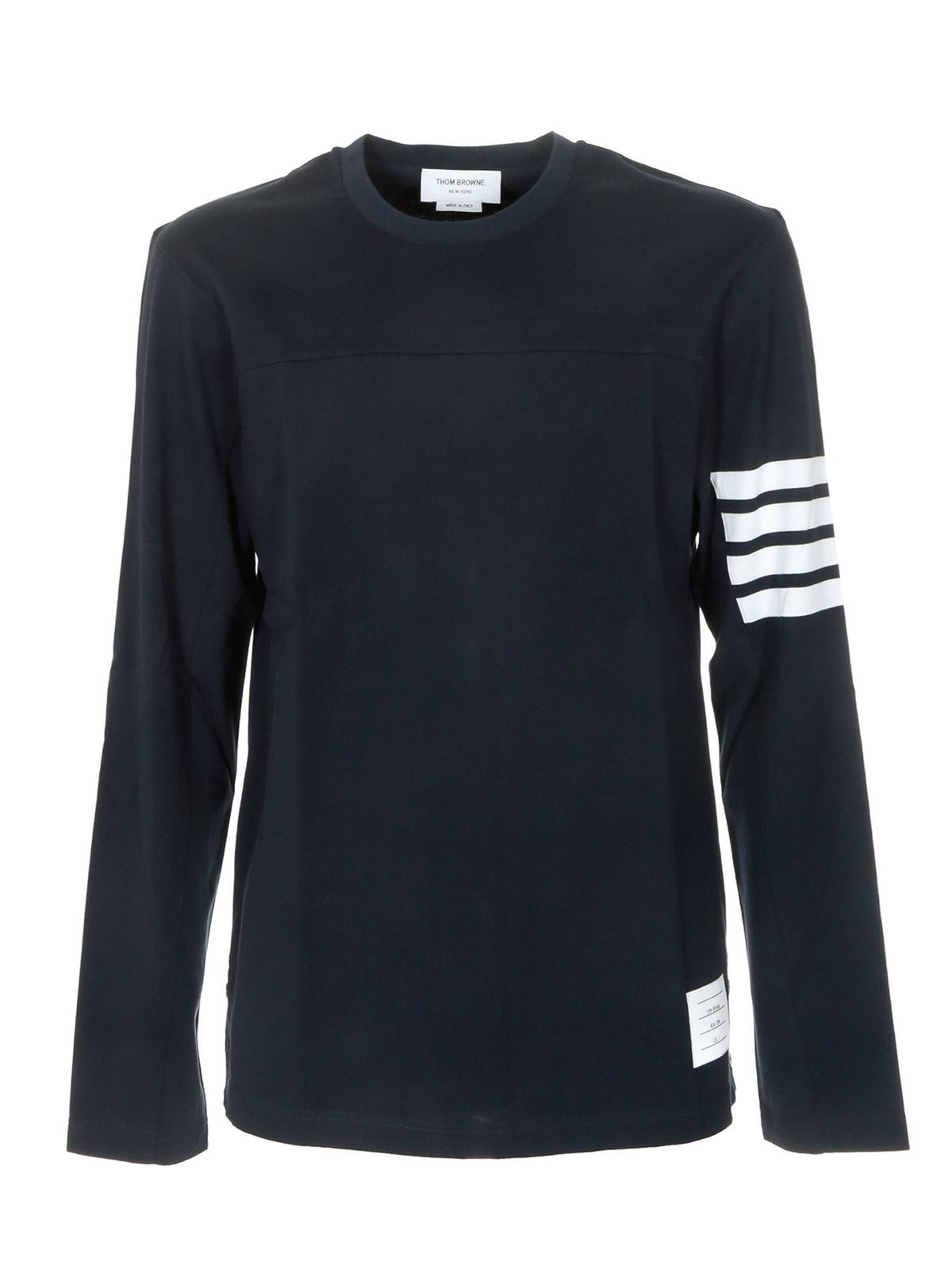 Thom Browne 4 bar long sleeve T-shirt in blue|MJS151A06221415