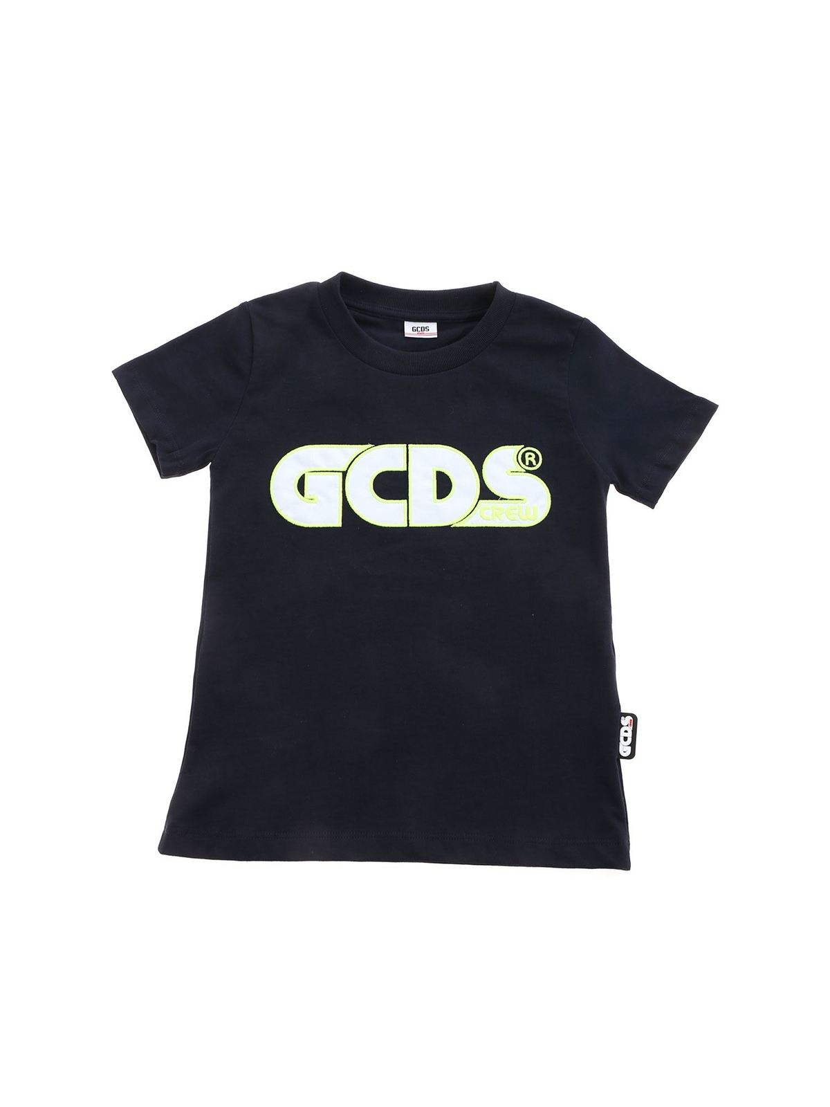 Gcds Kids'  Patch T-shirt In Blue