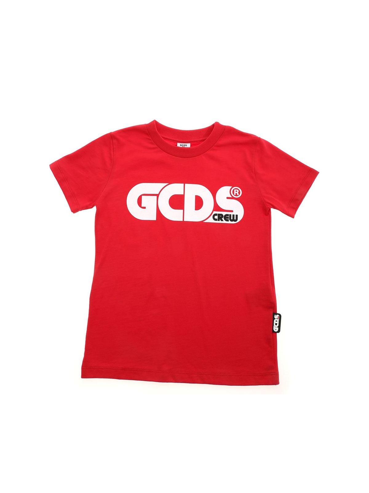 GCDS BRANDED T-SHIRT IN RED