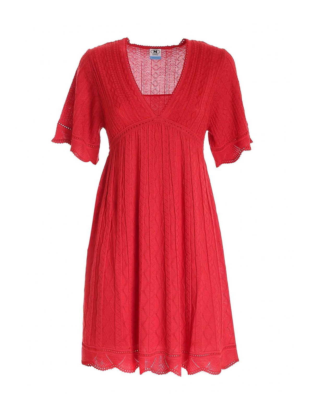 M Missoni Loose fit knit dress in red - Red|2DG005652K008F91663