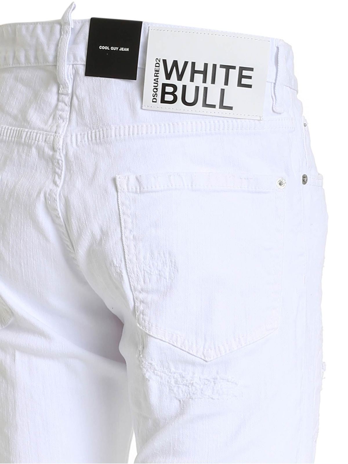 Shop Dsquared2 Cool Guy Destroyed Effect Jeans In White