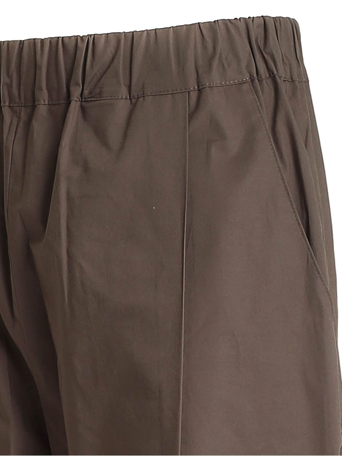 Shop Laneus Tucks Cotton Pants In Military Green
