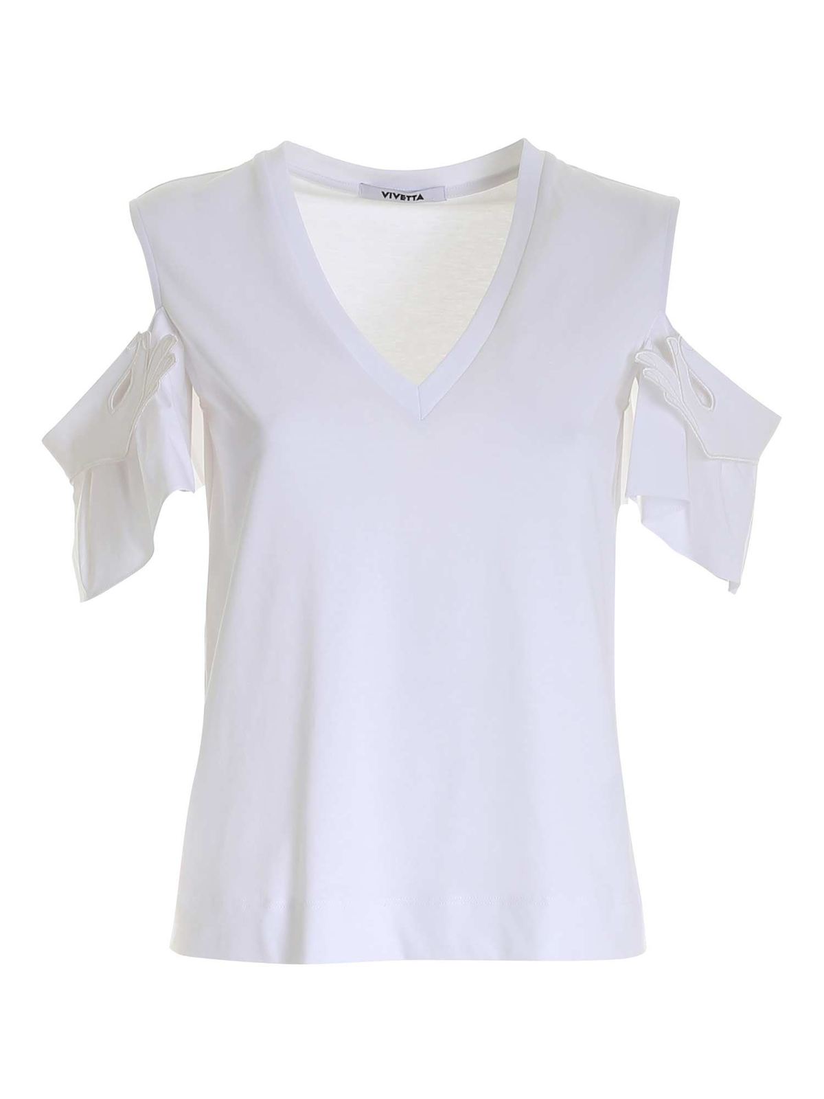 Vivetta Details On The Sleeves T-shirt In White