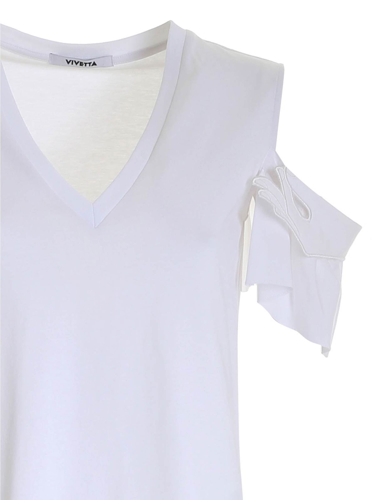 Shop Vivetta Details On The Sleeves T-shirt In White