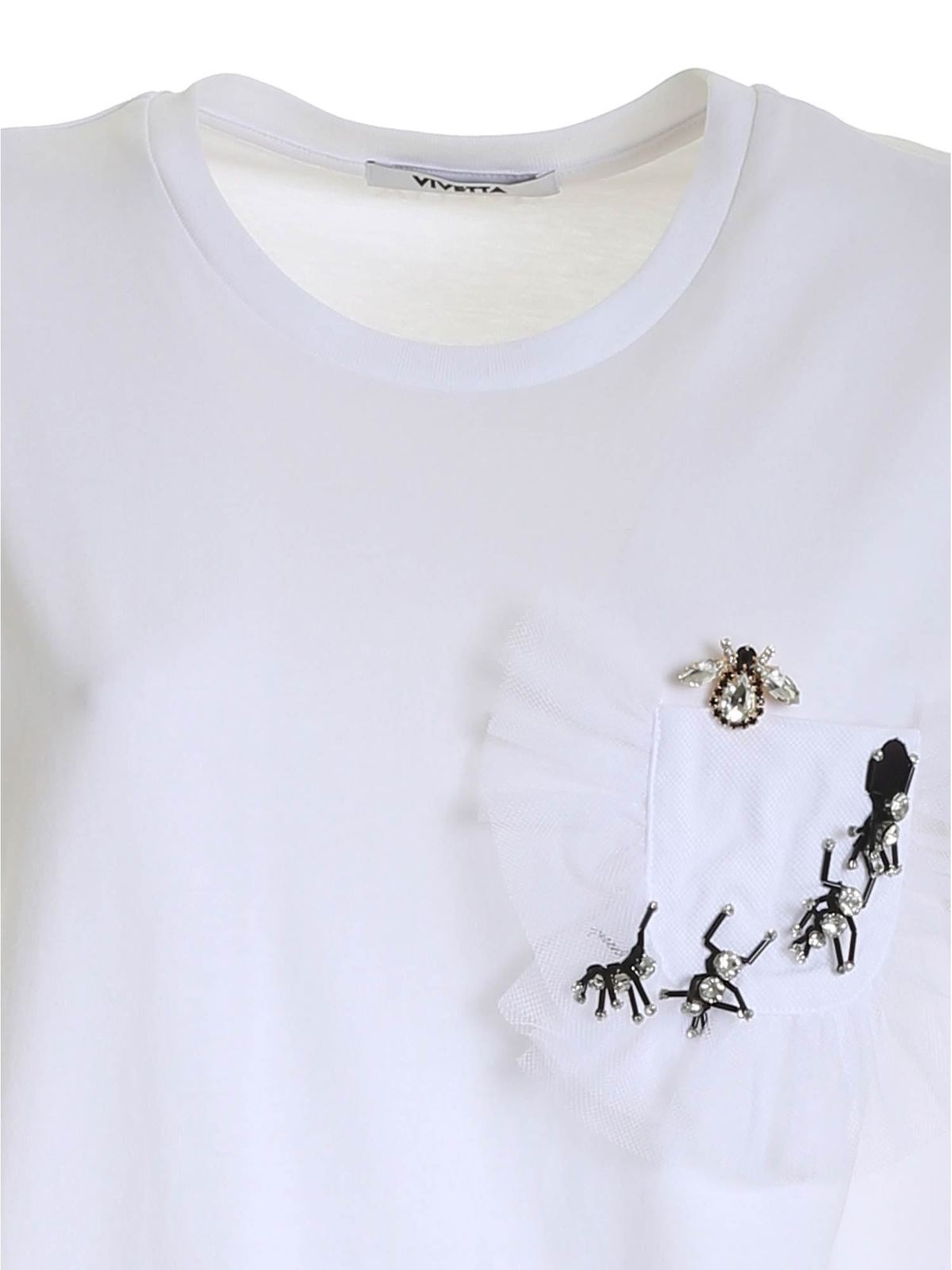 Shop Vivetta Decoration Detail T-shirt In White