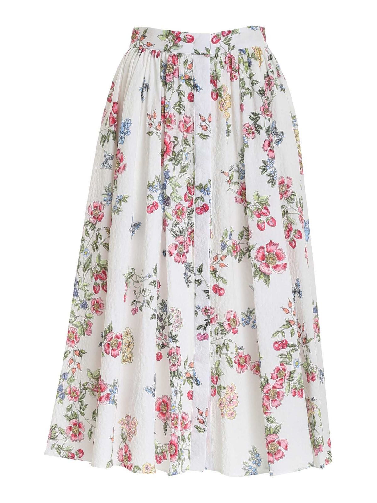Vivetta Flower Print Skirt In Multicolor