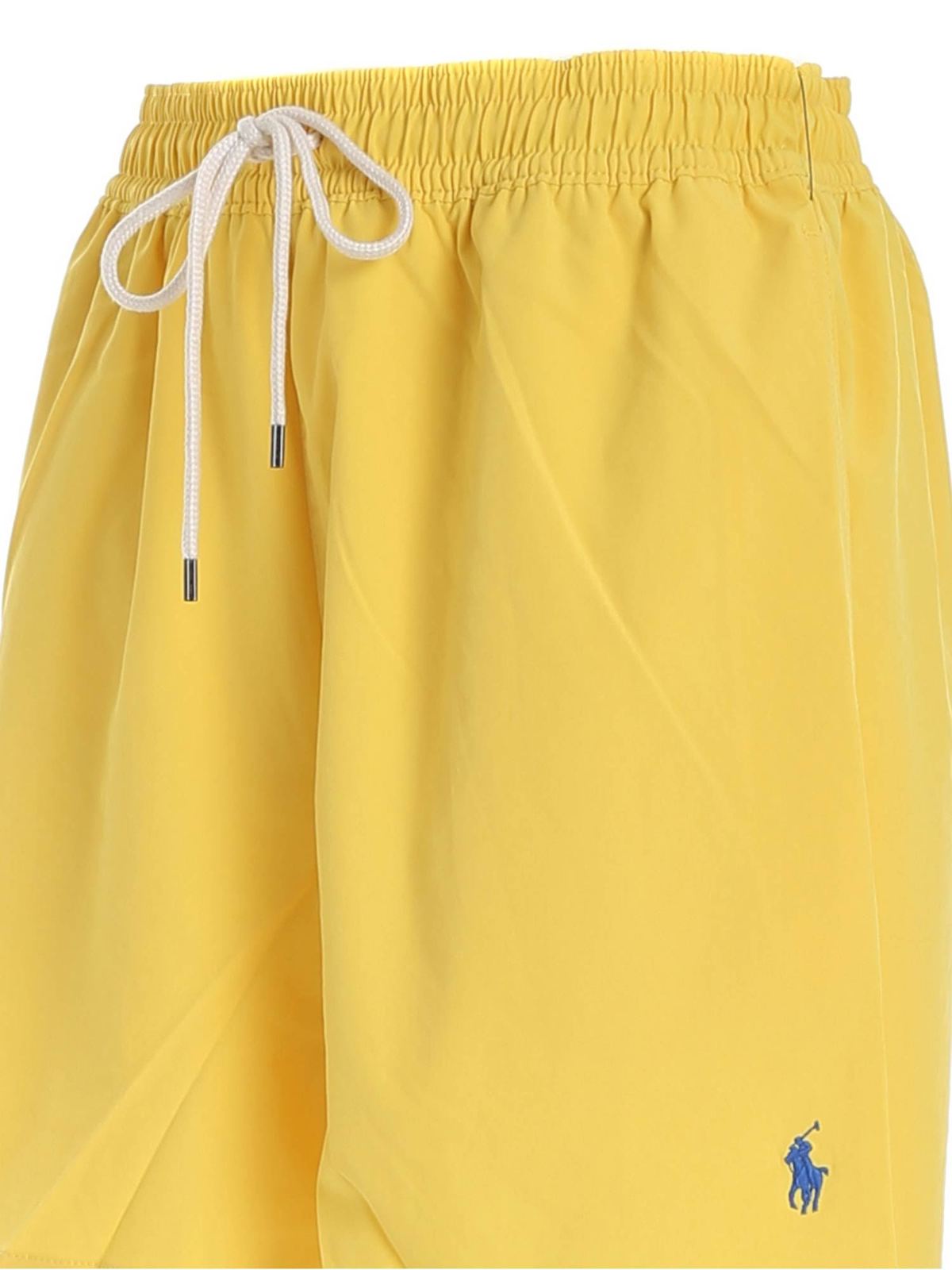 Shop Polo Ralph Lauren Traveler Swim Trunks In Yellow