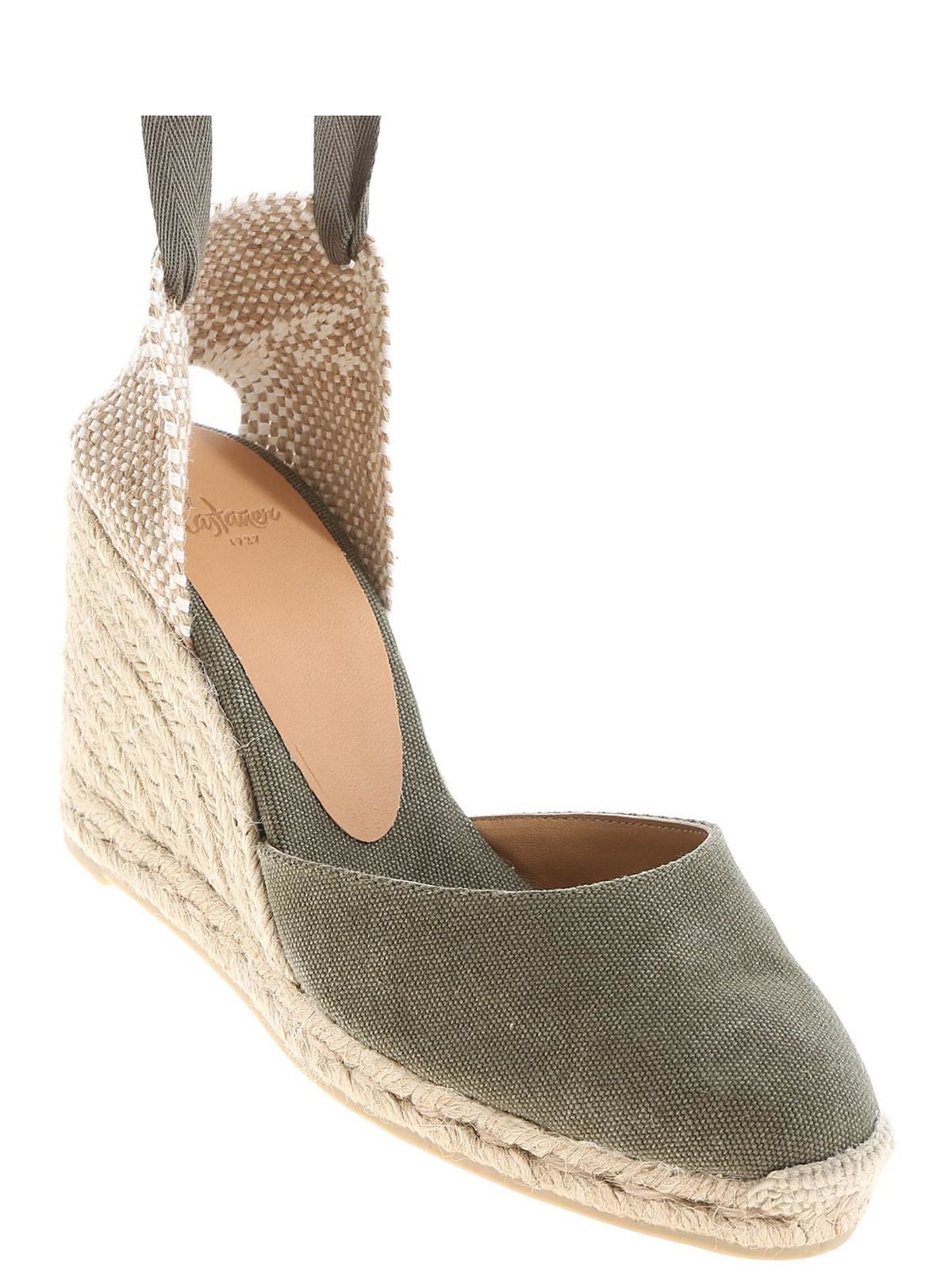 Castaner Carina wedge espadrilles in green|CARINA8002OLIVE display picture 3