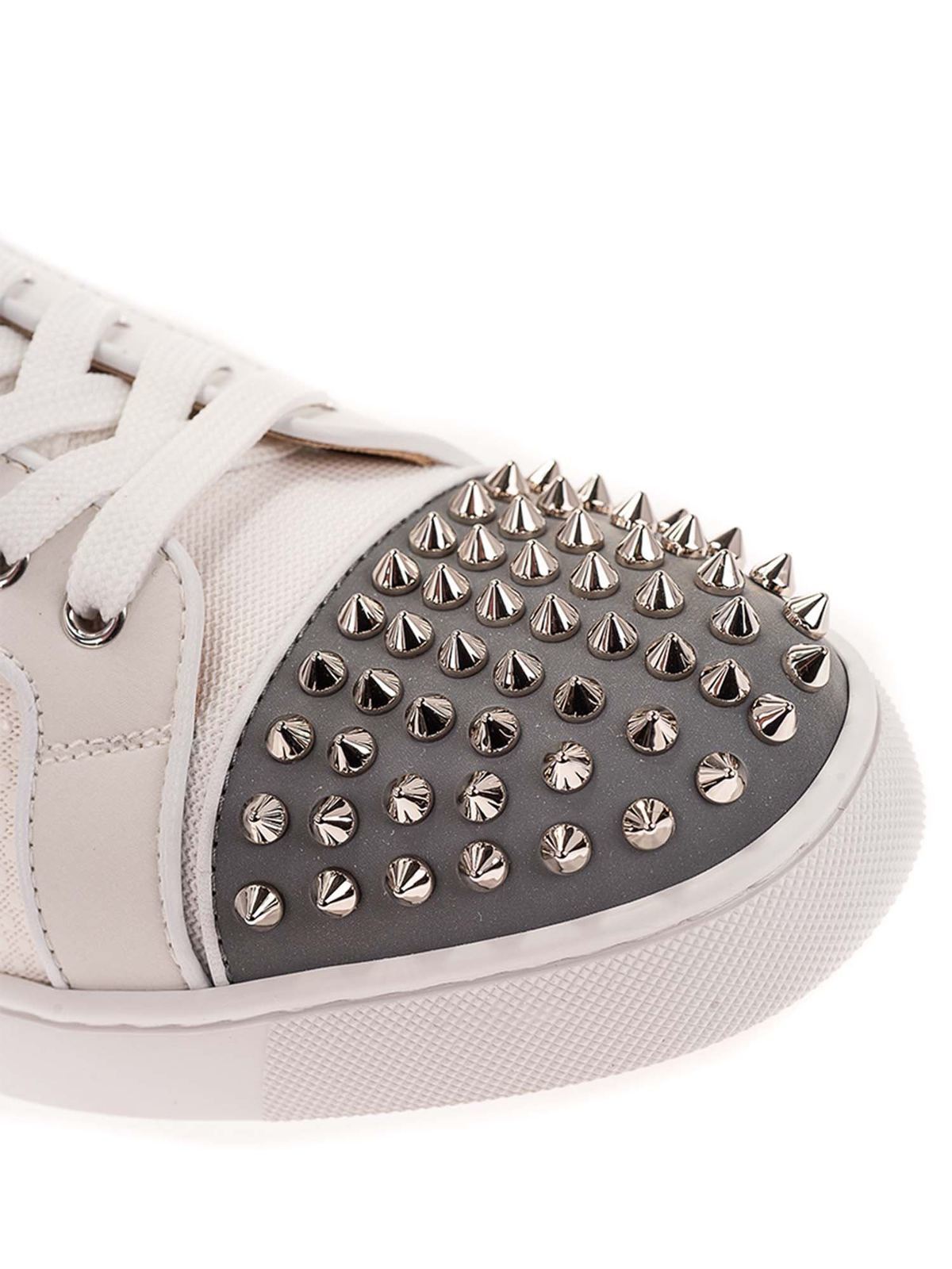 Shop Christian Louboutin Men's Silver Sneakers