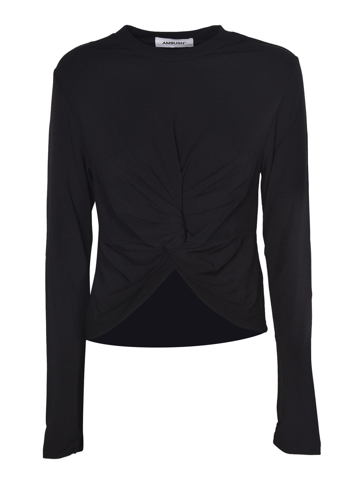 Ambush Knot Tshirt in black Black Women BWAB004S21JER0011000