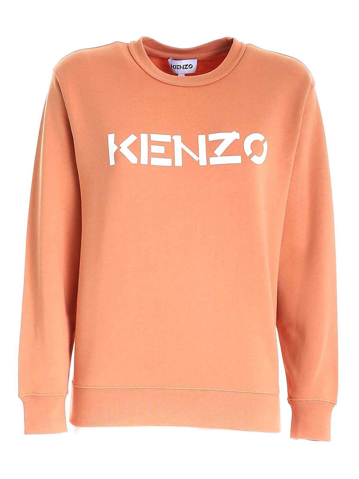 Kenzo Logo Sweatshirt In Orange