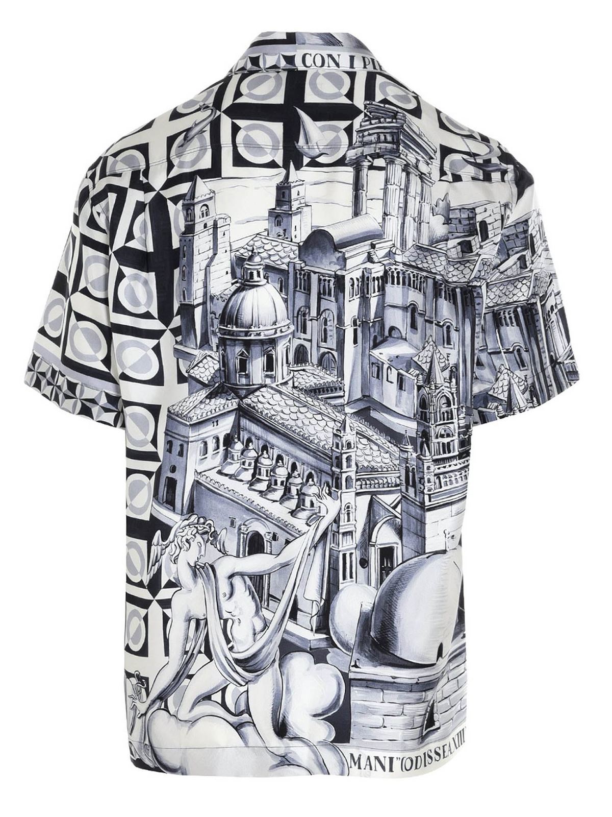 【関税&送料込み】Dolce & Gabbana 'Maiolica' Print T-Shirt Dolce & Gabbana Maiolica print shirt in white and black