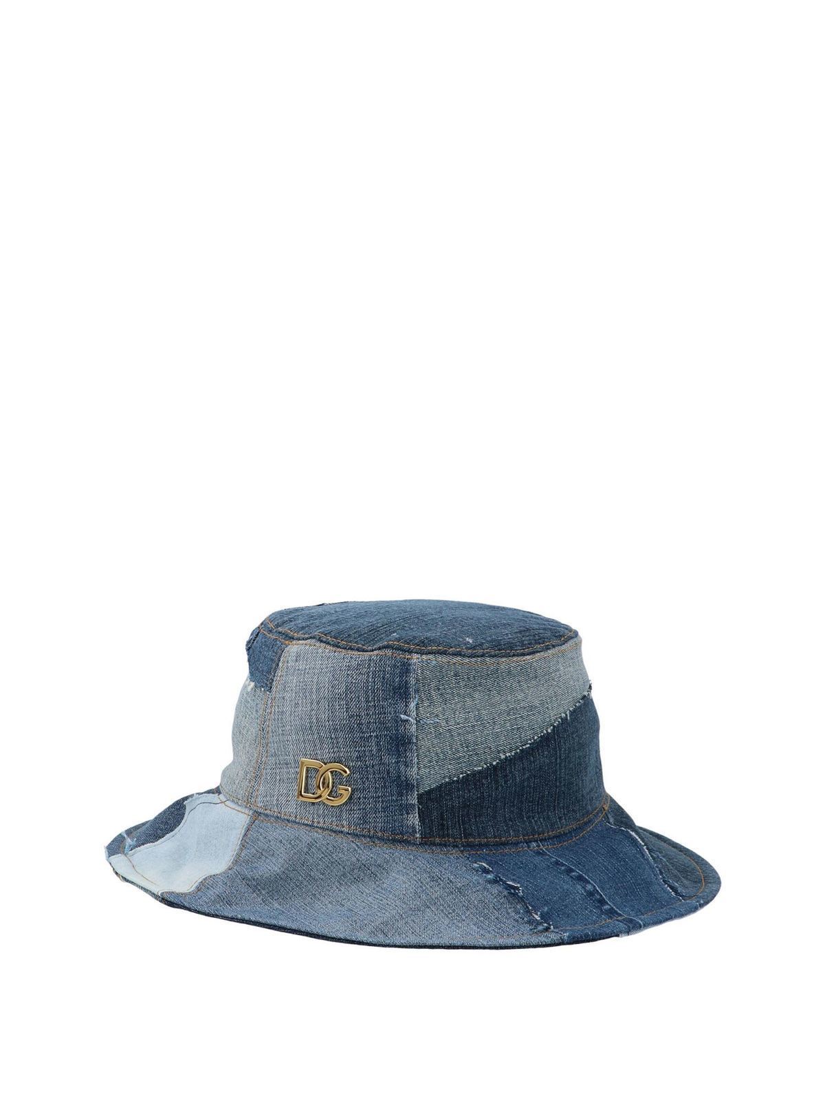Dolce&Gabbana Logo Denim Patchwork Bucket Hat