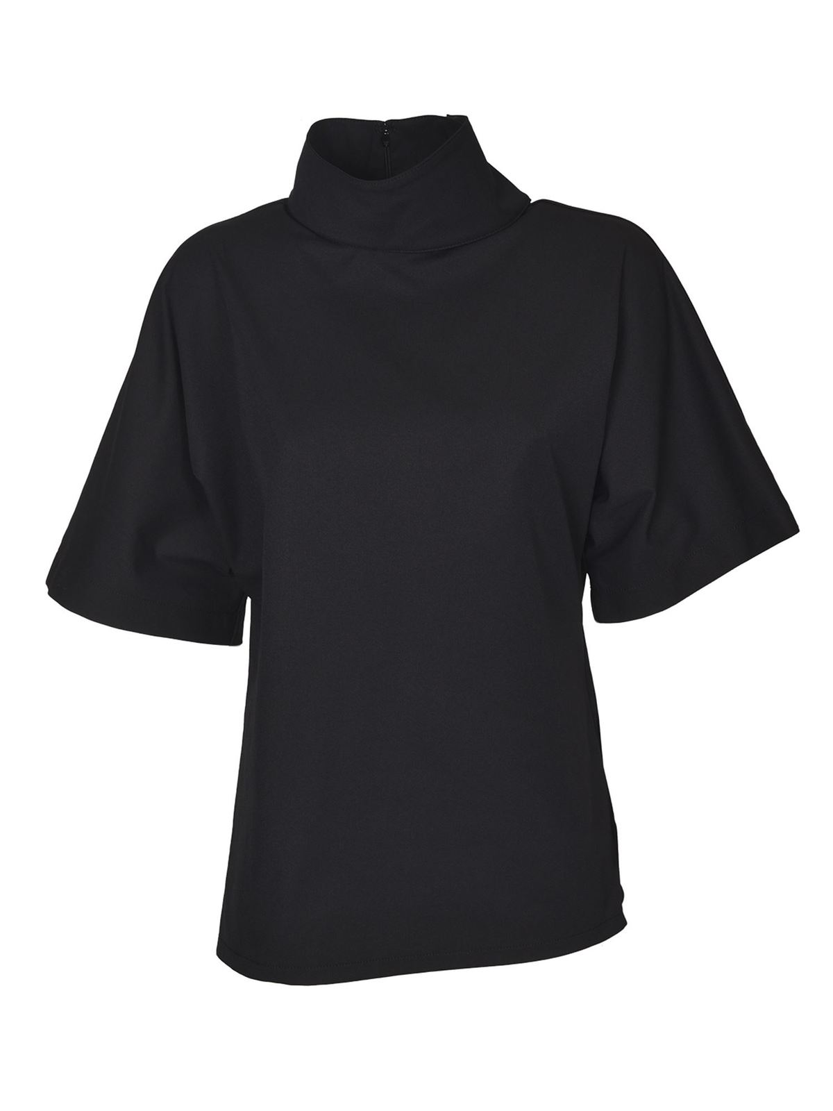 カットソー(長袖/七分) JIL SANDER - JIL SANDER black ribbon tops. Jil Sander Neck ribbon top in black - Black