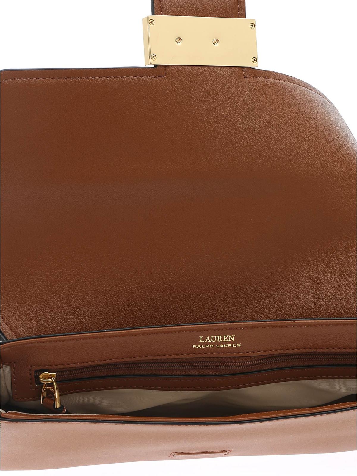 Lauren Ralph Lauren Spencer Bag In Black White And Brown