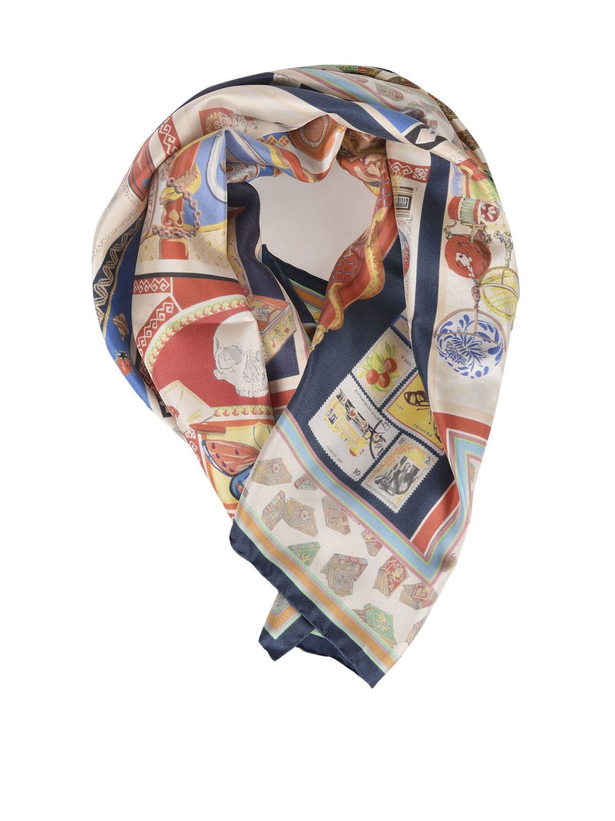 スカーフ Etro Pure Silk Jodhpur Scarf With Multicolored Pattern Printed silk twill scarf in multicoloured - Etro | Mytheresa