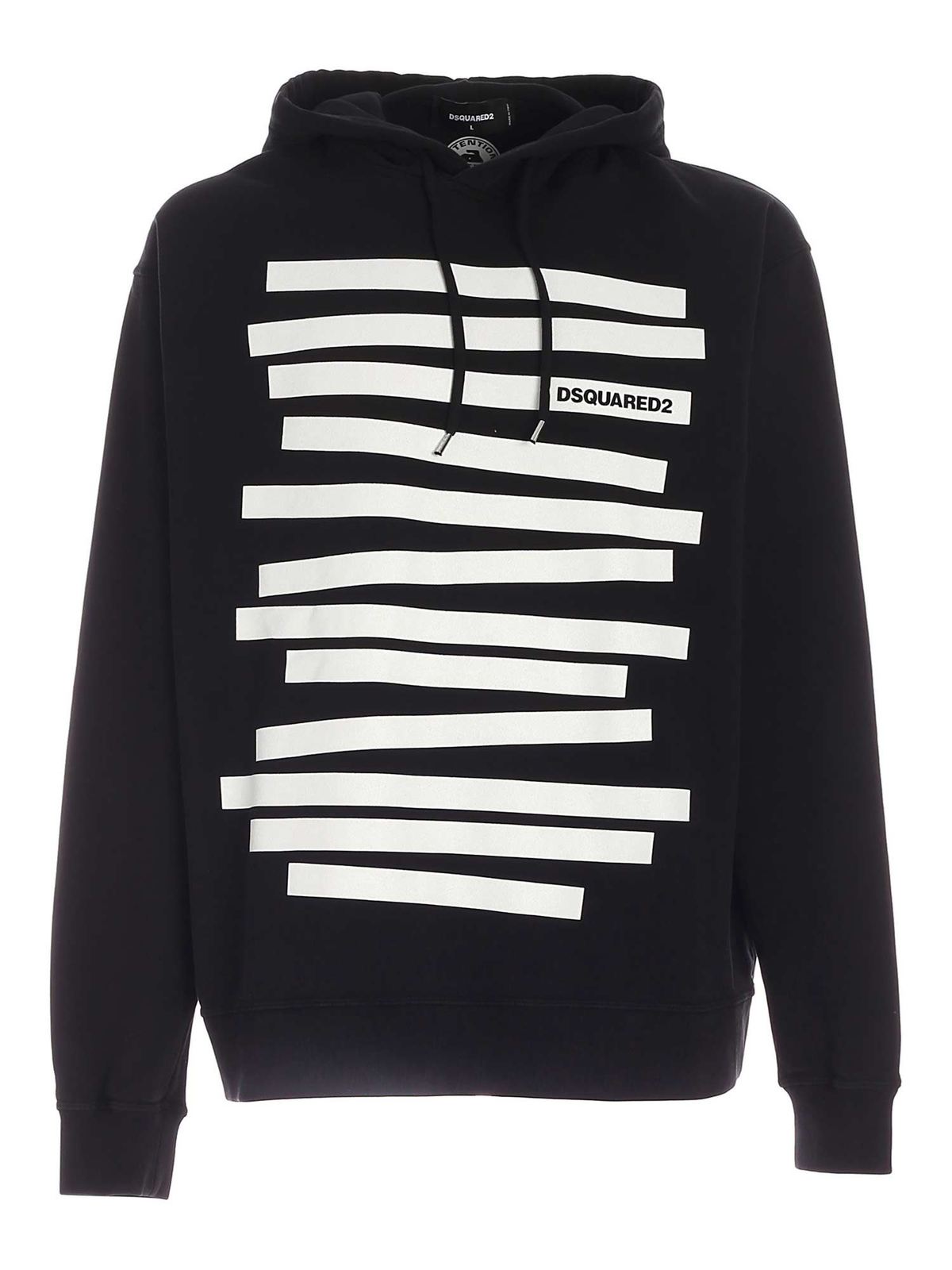 Dsquared2 Branded hooded sweatshirt in white|S71GU0437S25462900