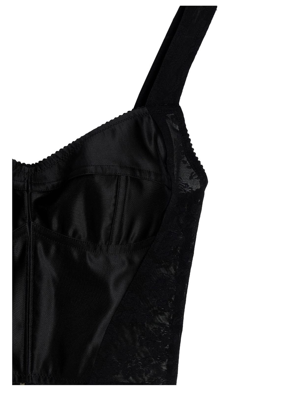 Dolce Gabbana Lace insert corset in black F7W98TG9921N0000