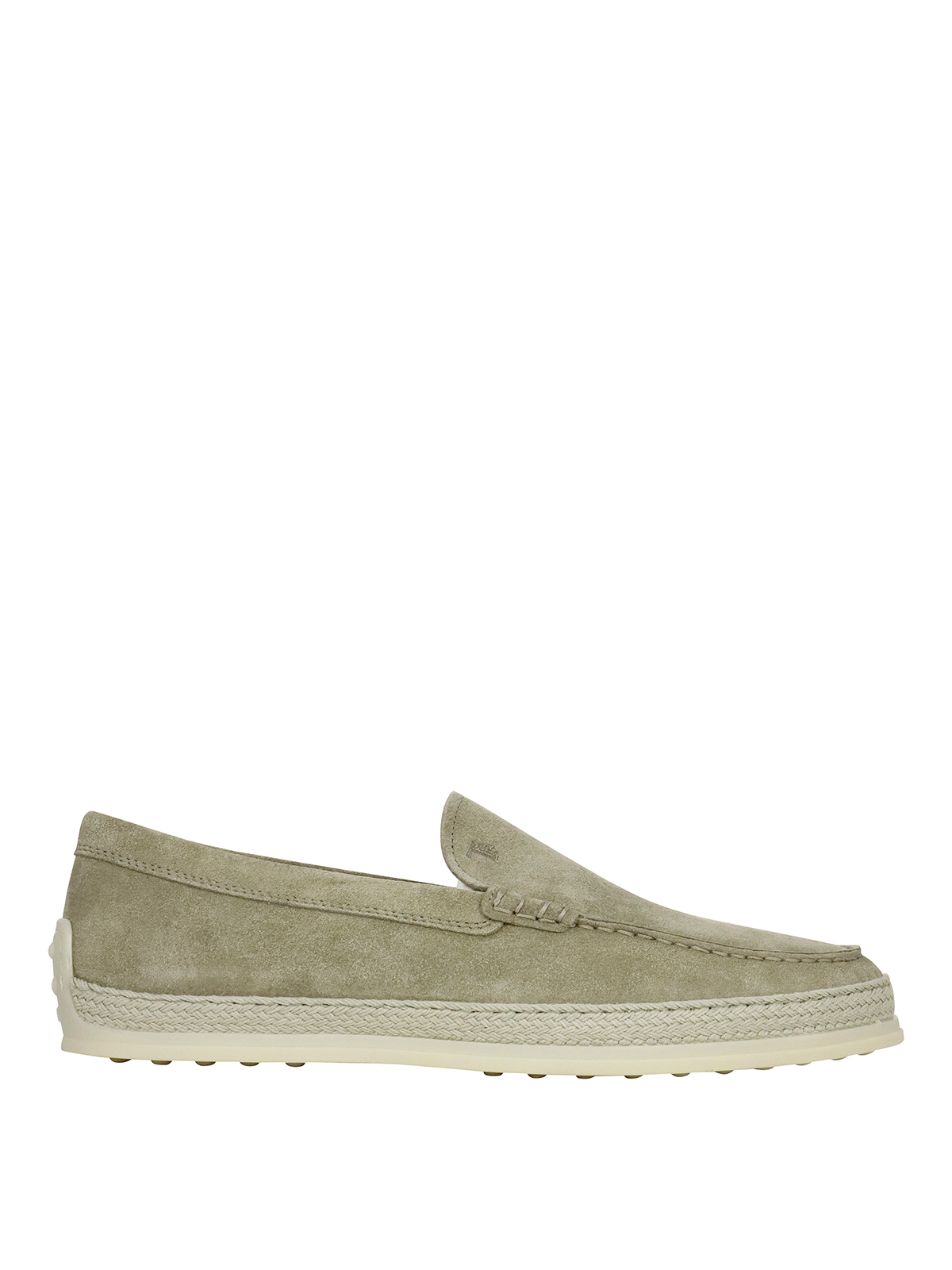 Shop Tod's Suede Loafers In Marrón Topo