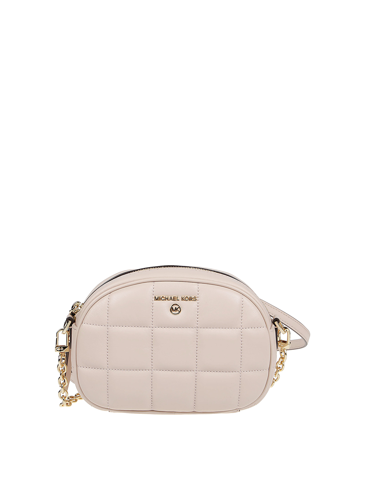 MICHAEL KORS: Michael Jet Set bag in hammered leather - White