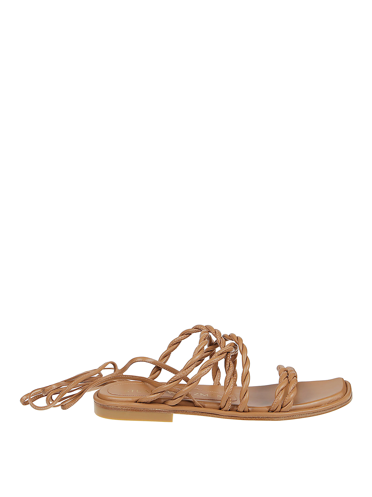 Shop Stuart Weitzman Calypso Lace-up Sandals In Marrón