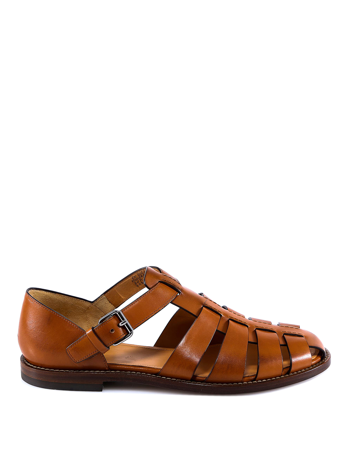 Church\'s EX0002 Fisherman Sandals Cognac Leather Made in Italy Church main image 4