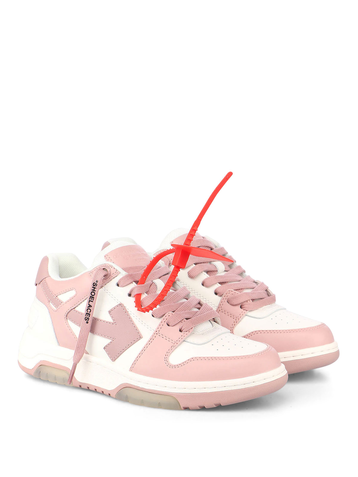 Off-White Out Of Office White And Pink Sneakers New